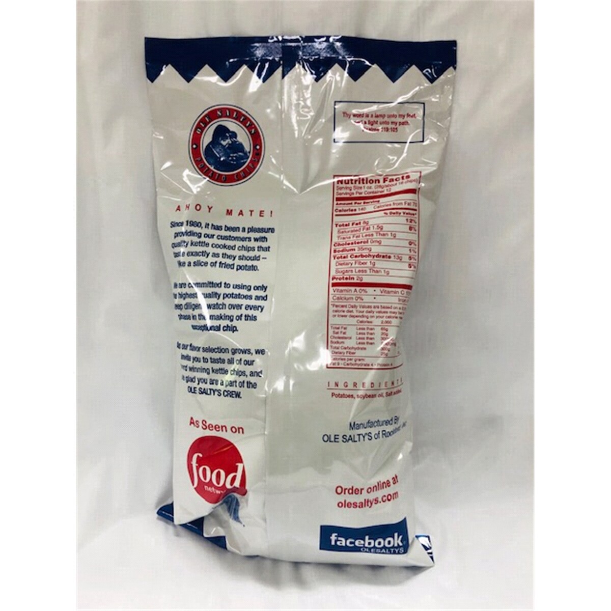 slide 2 of 2, Ole Salty's Potato Chips Light, 12.5 oz