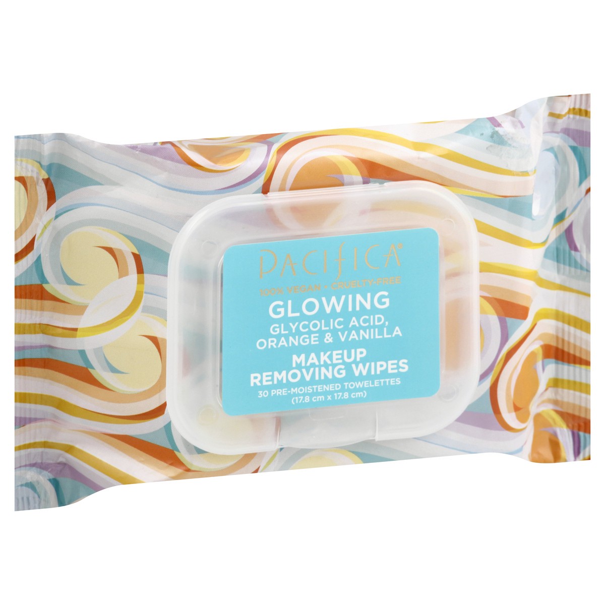 slide 2 of 9, Pacifica Pre-Moistened Makeup Removing Wipes Glowing Glycolic Acid, Orange & Vanilla Towelettes 30 ea, 30 ct