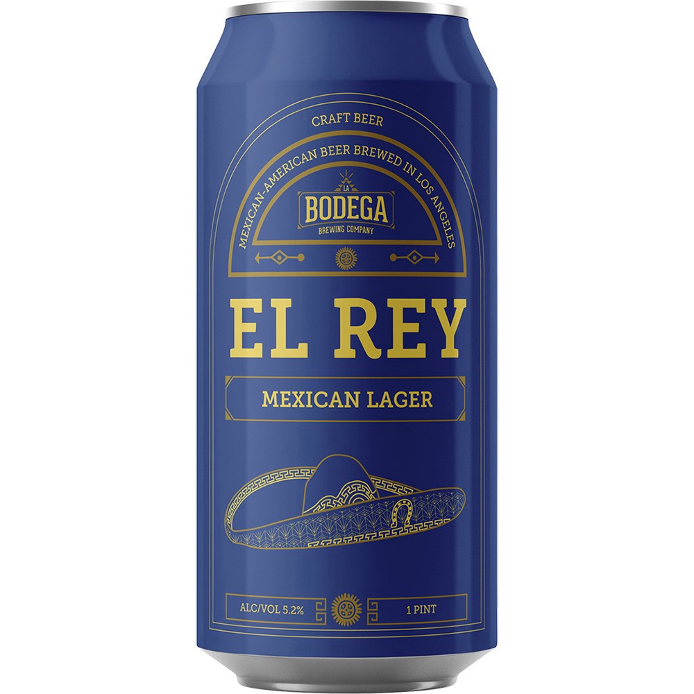 slide 1 of 1, La Bodega El Rey Mexican Lager, 16 oz