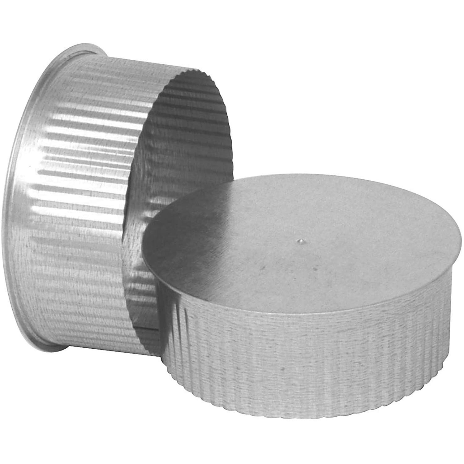 slide 2 of 6, IMPERIAL 6.25-in x 6.25-in Galvanized steel 6.0-in Dia Round Duct End Cap, 1 ct