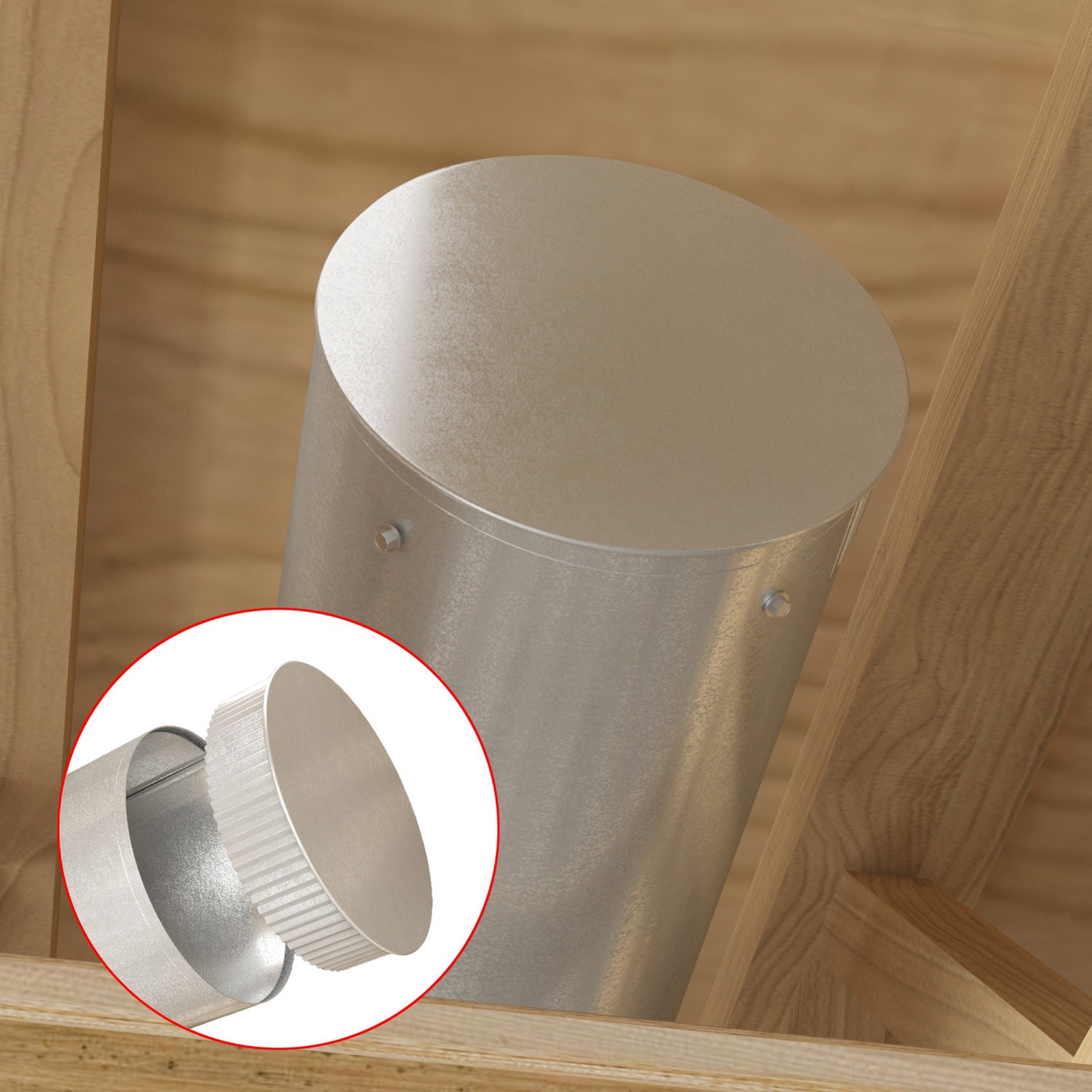 slide 5 of 6, IMPERIAL 6.25-in x 6.25-in Galvanized steel 6.0-in Dia Round Duct End Cap, 1 ct