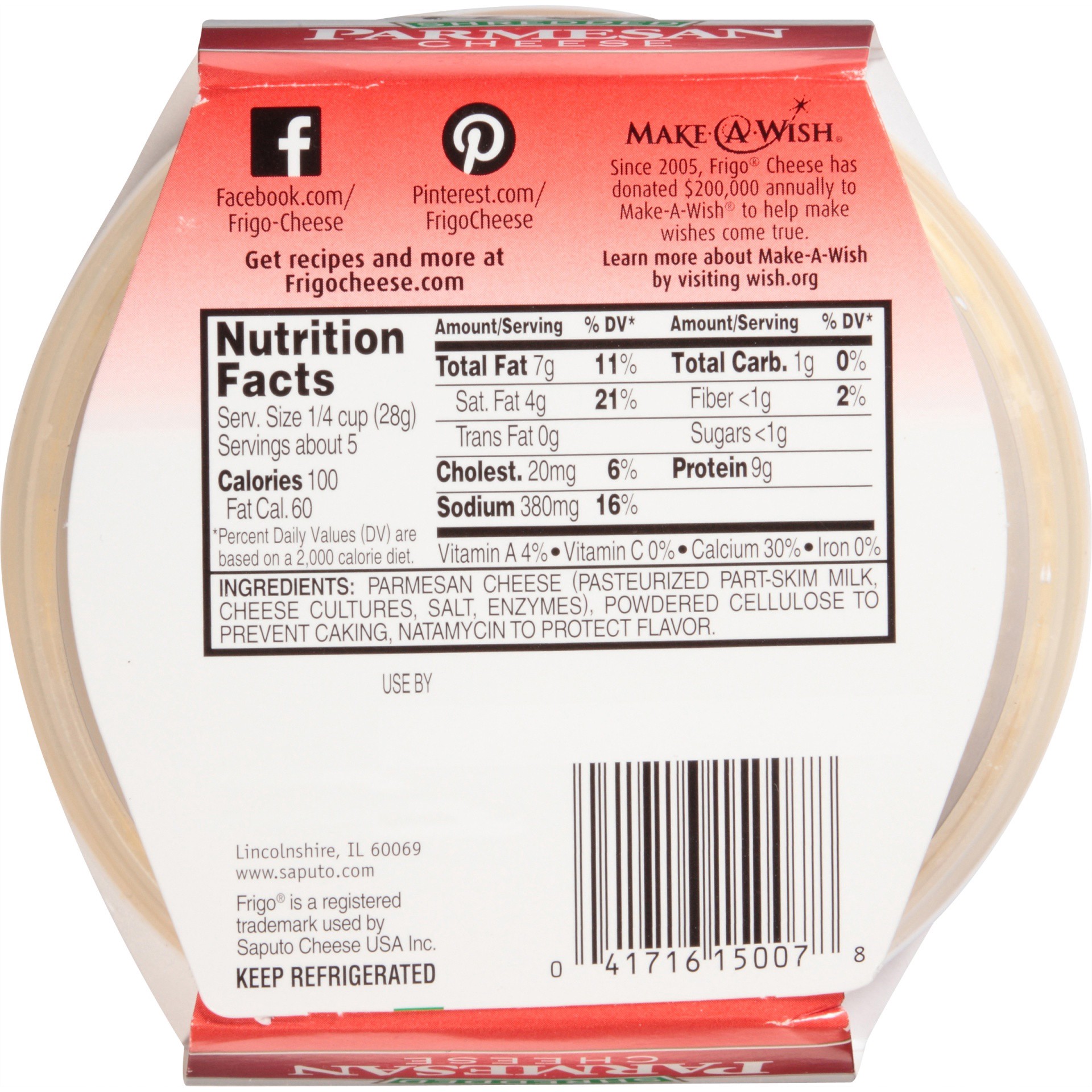 slide 7 of 8, Frigo Shredded Parmesan Cheese 5 oz, 5 oz