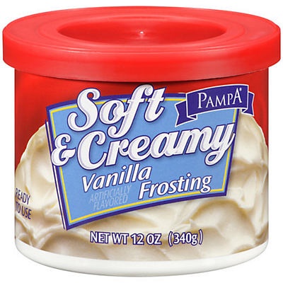slide 1 of 1, Pampa Soft Creamy Frosting Vanilla, 12 oz