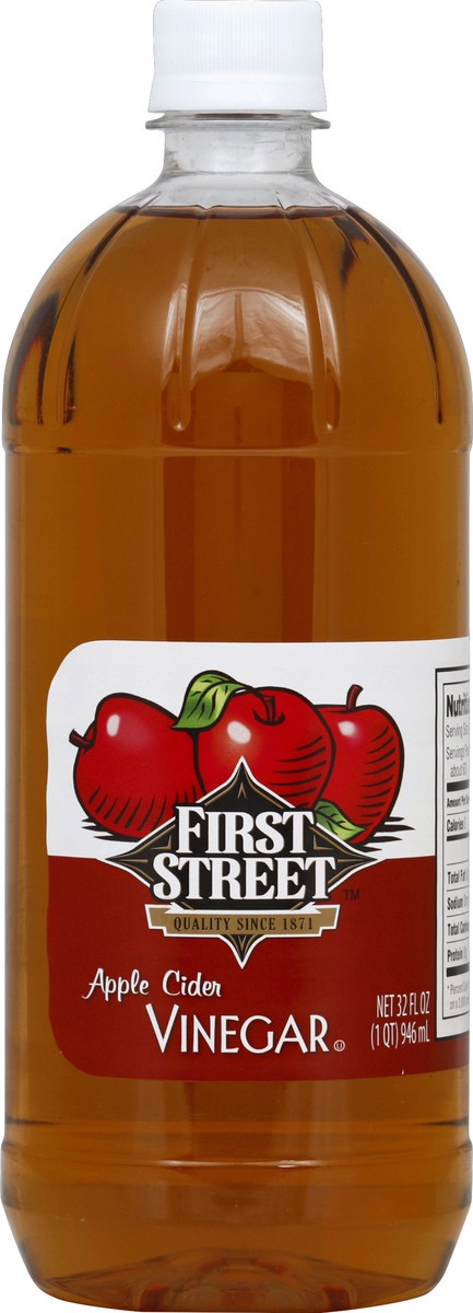 slide 3 of 6, First Street 5% Apple Cider Vinegar, 32 oz
