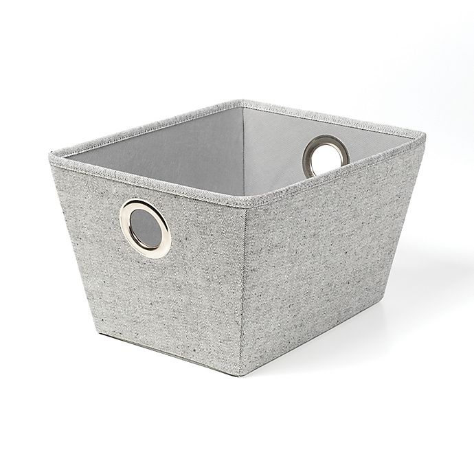 slide 1 of 1, SALT Arrow Weave Medium Grommet Storage Bin - Grey, 1 ct