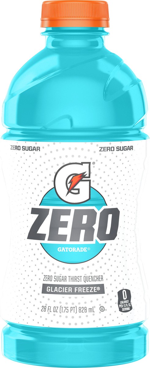 slide 4 of 4, Gatorade Zero Zero Sugar Thirst Quencher Glacier Freeze 28 Fl Oz, 28 fl oz