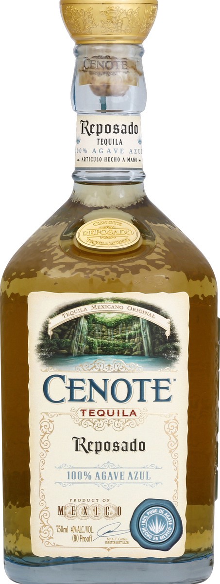 slide 4 of 6, Other-Alcoholic Beverages Cenote Reposado Tequila, 750 ml