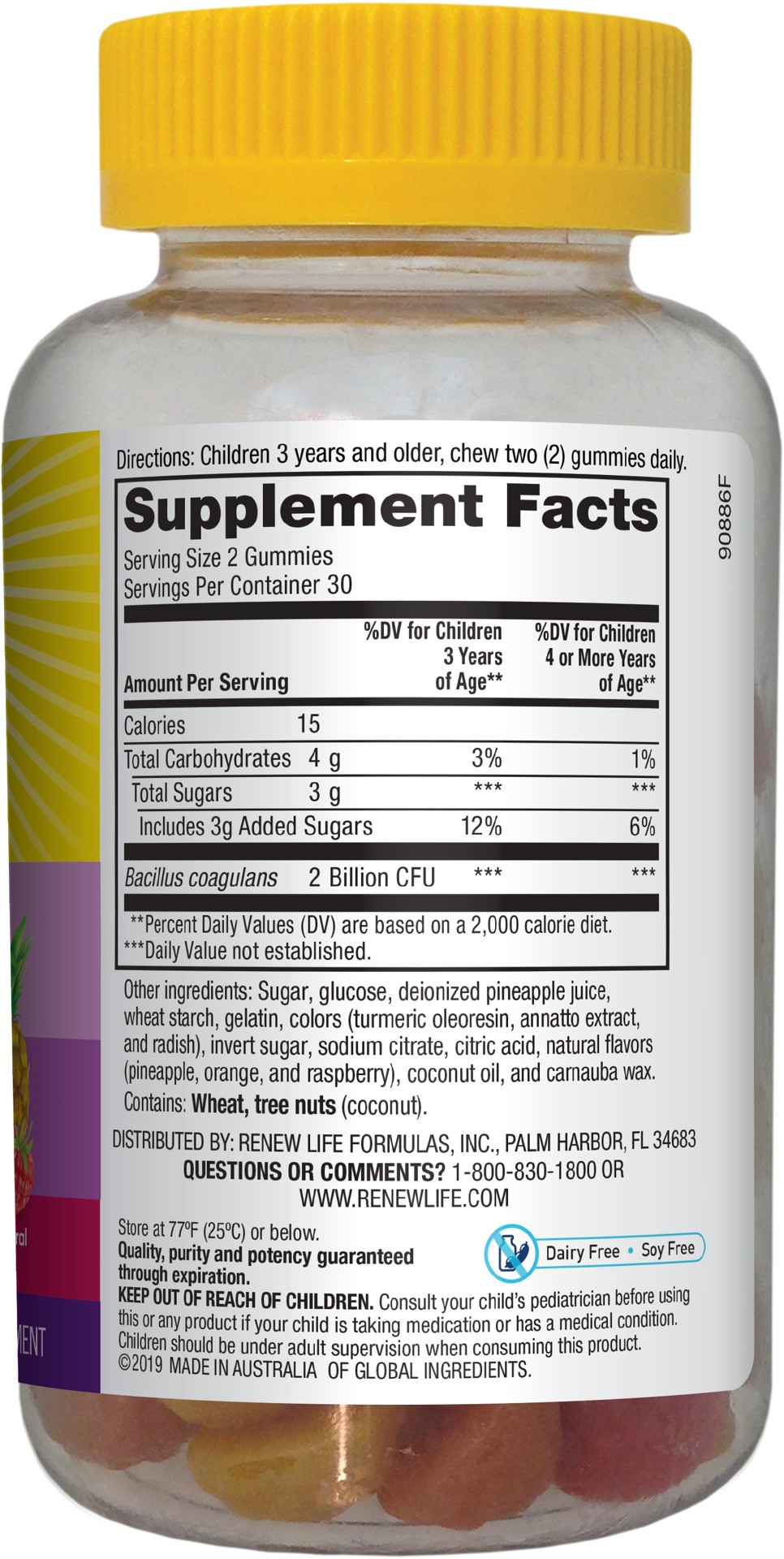 slide 5 of 5, Renew Life UF Kids Probiotic Gummies, 2B 60ct, 60 ct