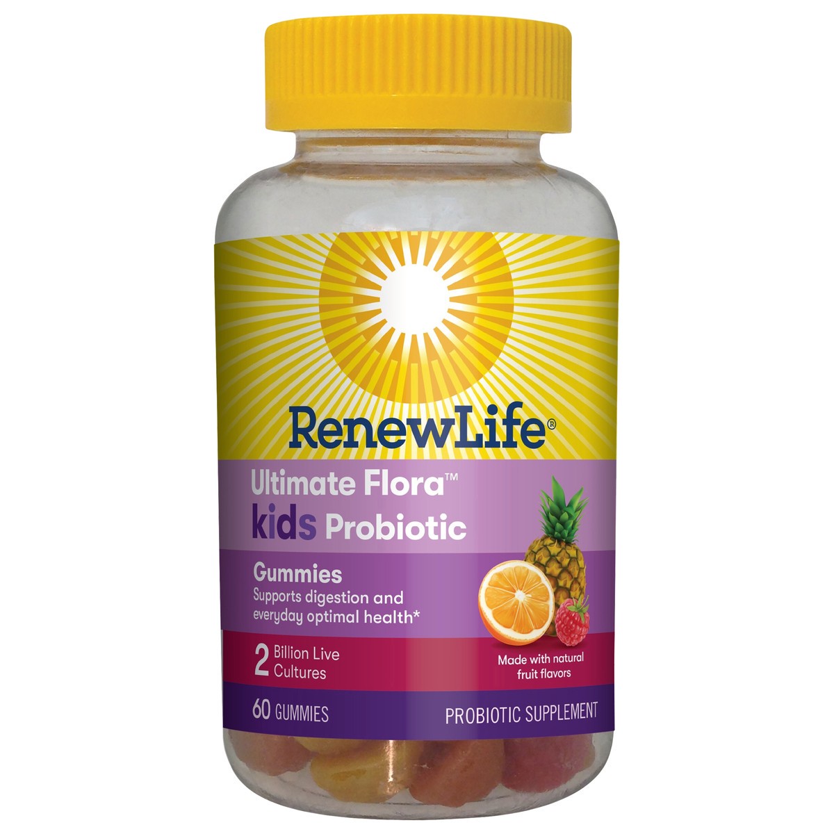 slide 1 of 5, Renew Life UF Kids Probiotic Gummies, 2B 60ct, 60 ct