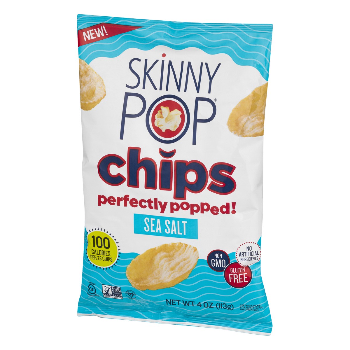 slide 4 of 13, SkinnyPop Chips Popped Sea Salt, 4 oz