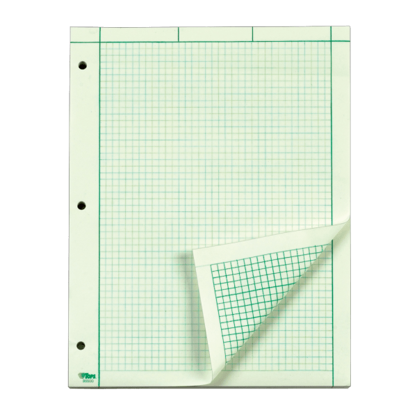 slide 6 of 6, TOPS 8 1/2 x 11 Engineering Computation Pad, Quadrille Rule- Green per Pad), 200 ct; 8 1/2 in x 11 in