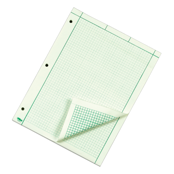 slide 2 of 6, TOPS 8 1/2 x 11 Engineering Computation Pad, Quadrille Rule- Green per Pad), 200 ct; 8 1/2 in x 11 in