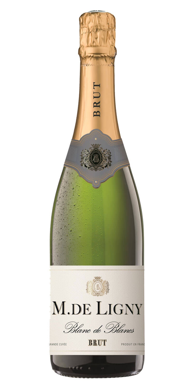 slide 1 of 1, M De Ligny Brut Blanc de Blancs, 750 ml