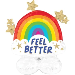 AirLoonz Junior Get Well Rainbow Decorative Air-Filled Balloon