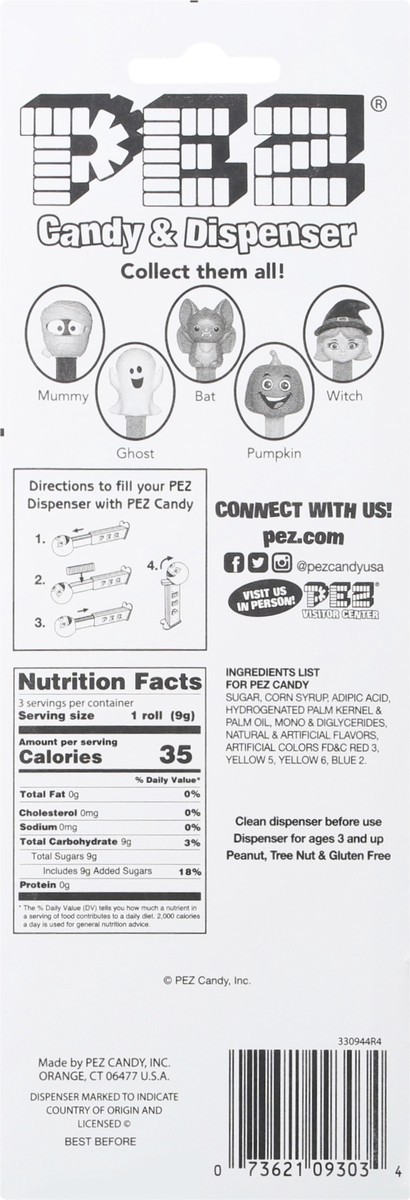 slide 5 of 10, PEZ Halloween Assorted Candy Dispensers, 0.87 oz