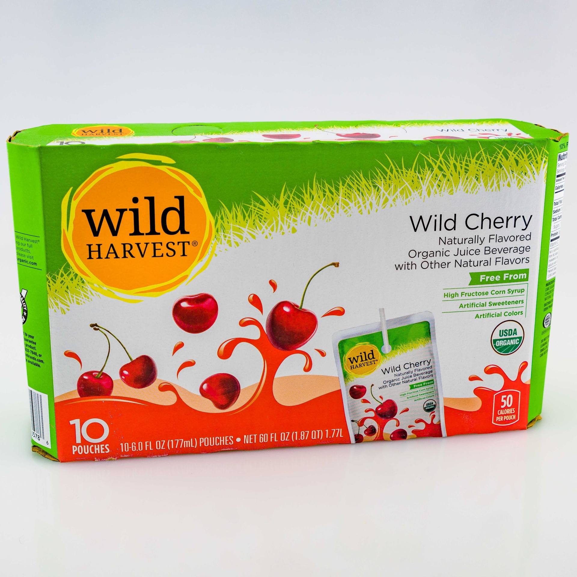 slide 1 of 1, Wild Harvest Organic Wild Cherry Juice Pouch, 10 ct; 6 fl oz