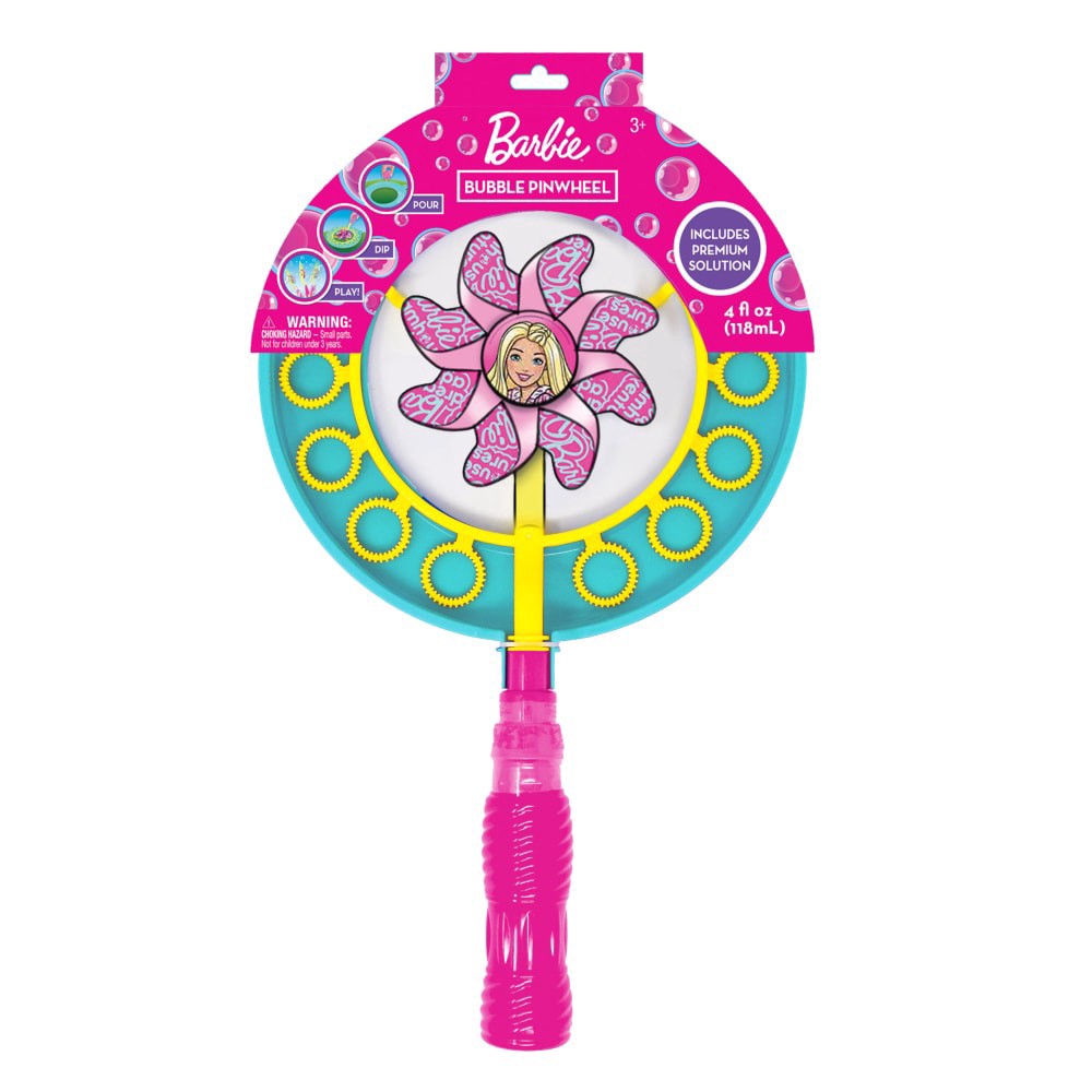 slide 1 of 1, Sunny Days Barbie Pinwheel Bubble Wand, 1 ct