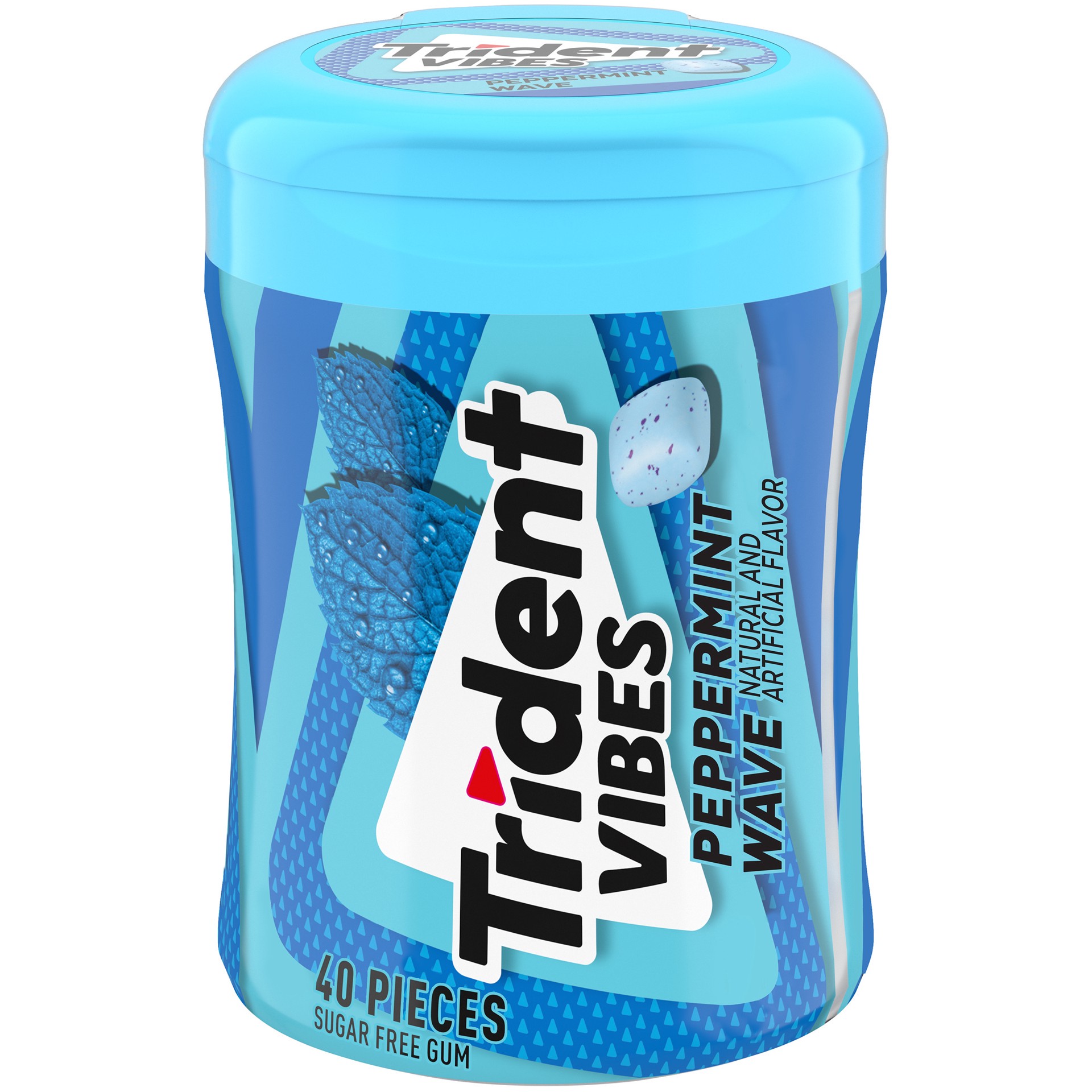slide 1 of 5, Trident Peppermint Vibes Gum, 40 ct