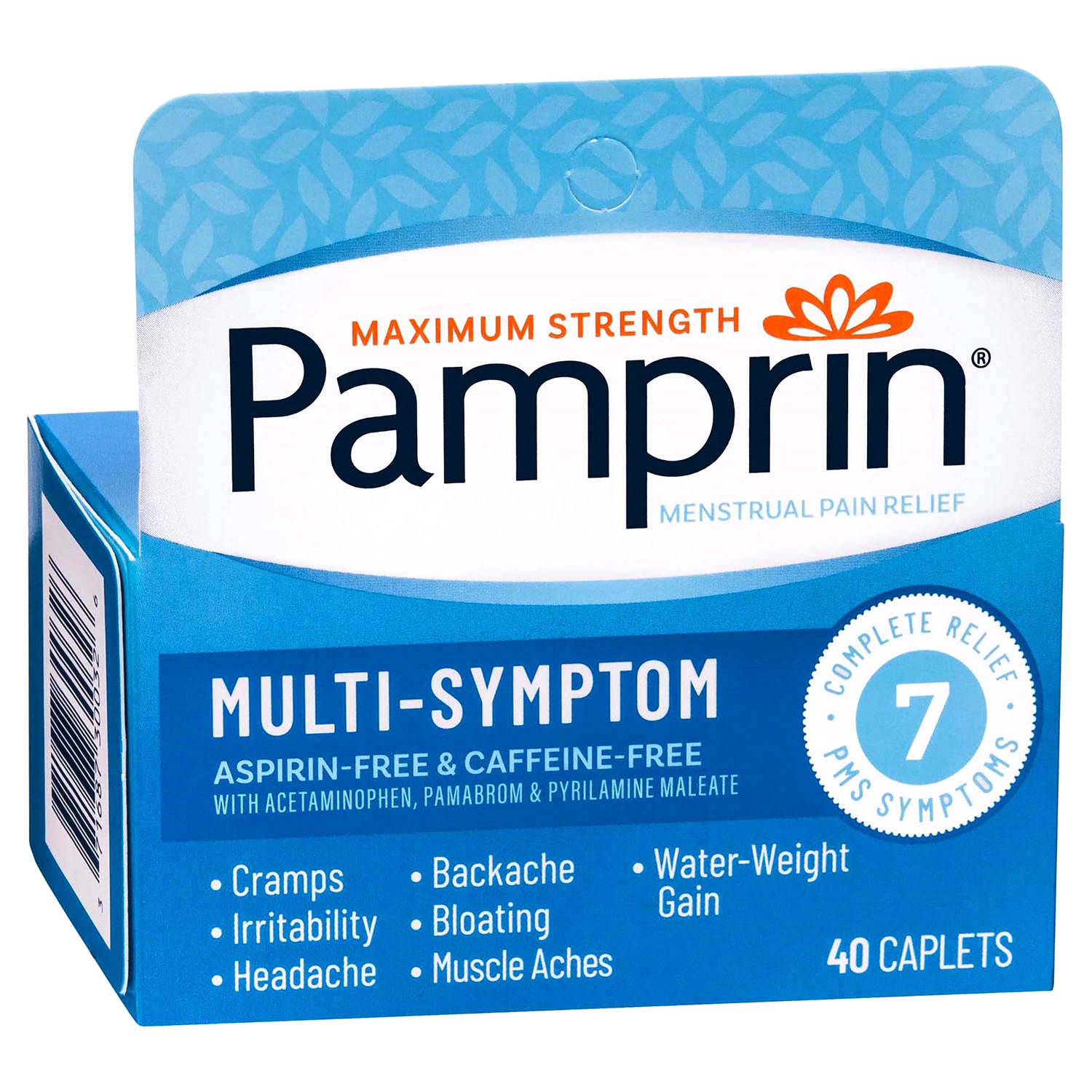 slide 4 of 5, Pamprin Multi-Symptom Relief 40 Caplets, 40 ct