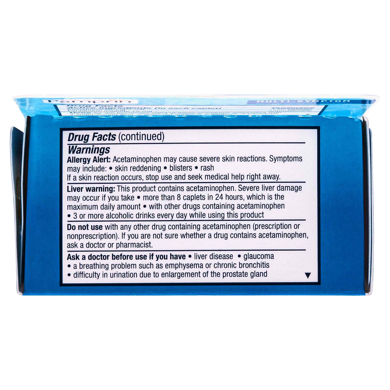 slide 5 of 5, Pamprin Multi-Symptom Relief 40 Caplets, 40 ct