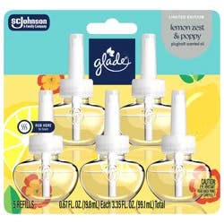 Glade PlugIn Scented Oil Refills - Lemon Zest & Poppy