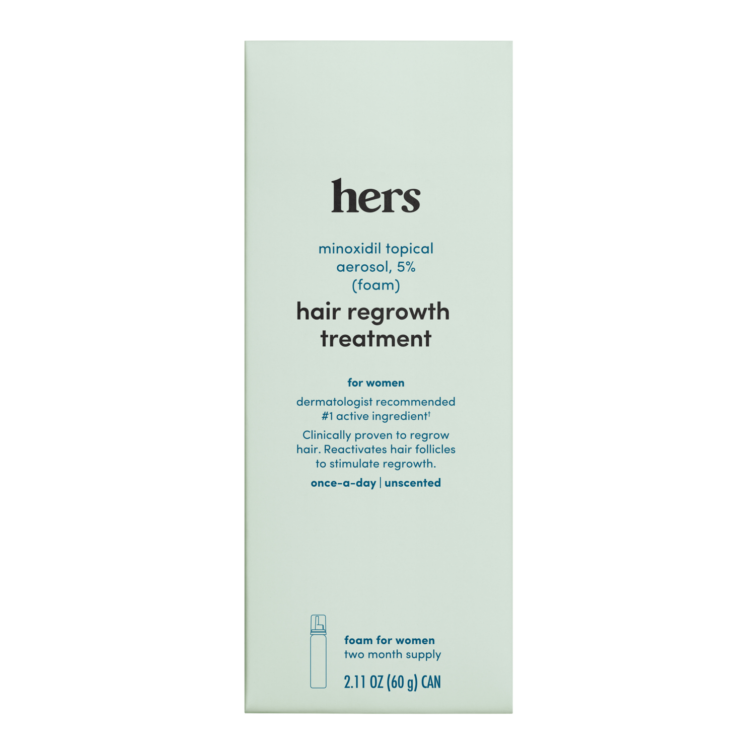 slide 1 of 1, Hers Unscented Hair Regrowth Treatment for Women 2.11 oz, 2.11 oz