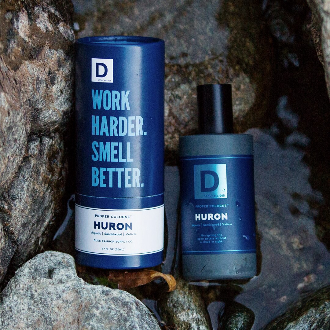 slide 4 of 5, Duke Cannon Huron Fresh Water + Neroli Proper Cologne 1.7 fl oz, 1.7 oz