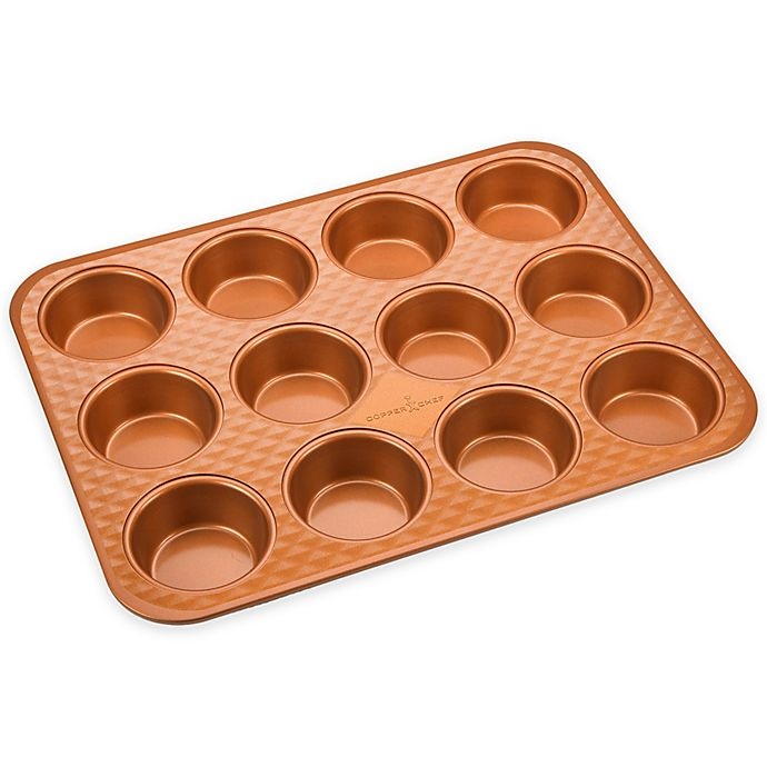 slide 1 of 1, Copper Chef DiamondBakeware 12-Cup Nonstick Muffin Pan, 1 ct