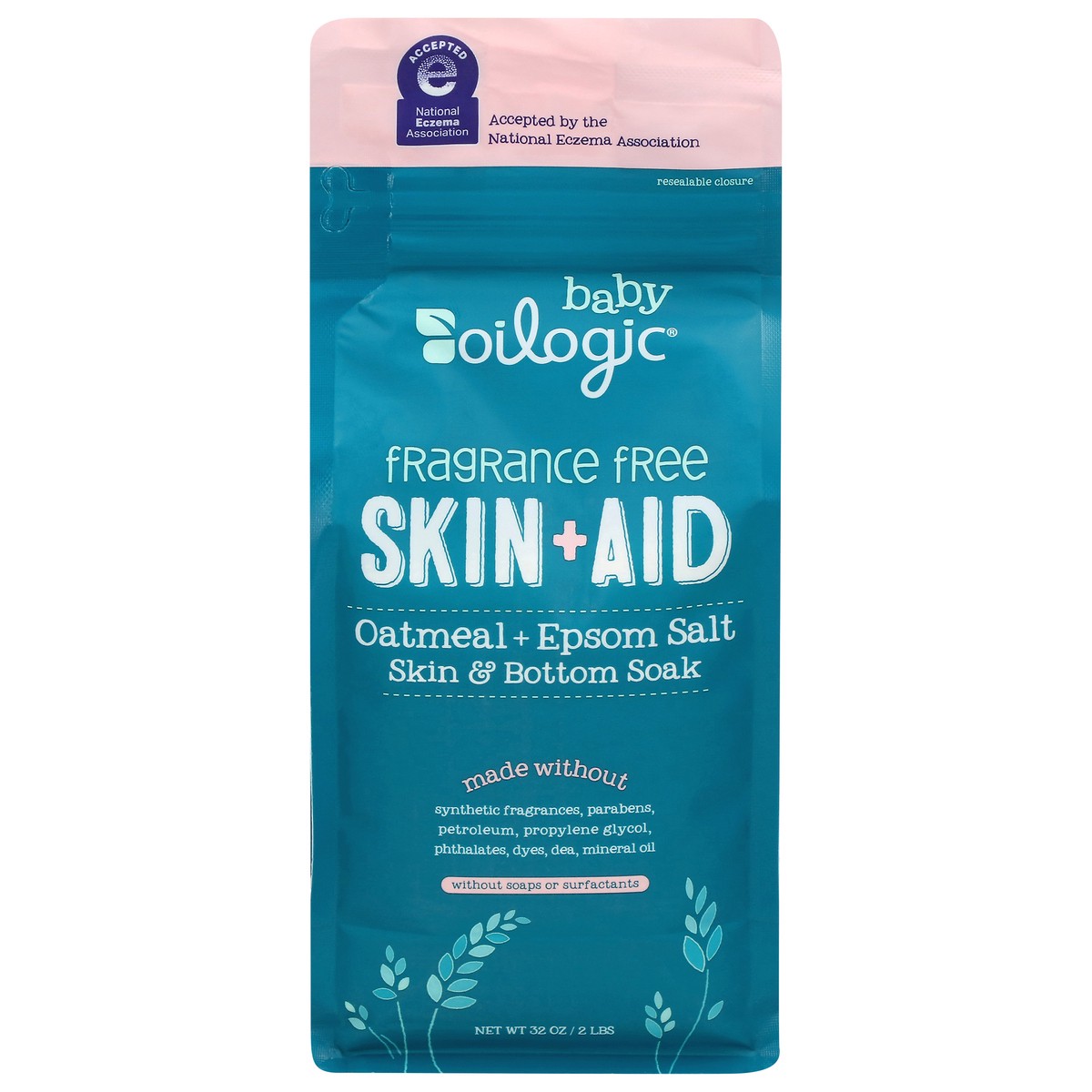 slide 1 of 13, Oilogic Baby Skin + Aid Oatmeal + Epsom Salt Fragrance Free Skin & Bottom Soak 32 oz, 32 oz