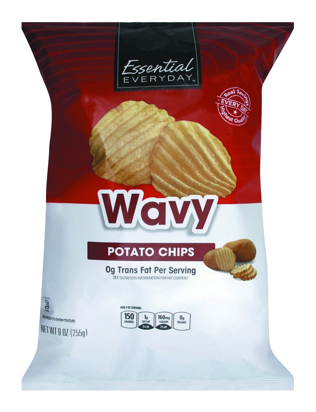 slide 1 of 6, Essential Everyday Potato Chip Ripple, 9 oz