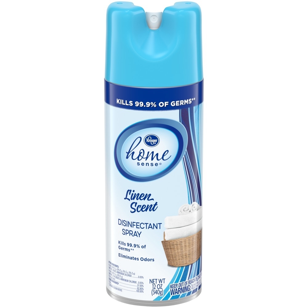 slide 1 of 1, Kroger Home Sense Linen Scent Disinfectant Spray, 12 oz