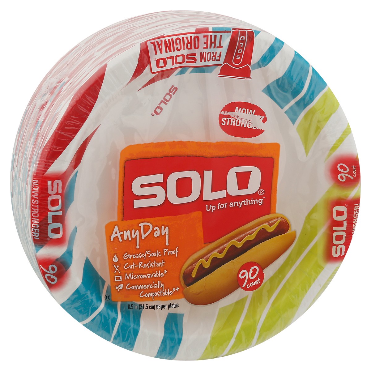 slide 4 of 9, SOLO Paper Plates, Any Day, 90 ct