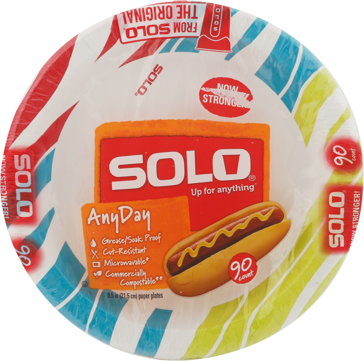 slide 8 of 9, SOLO Paper Plates, Any Day, 90 ct