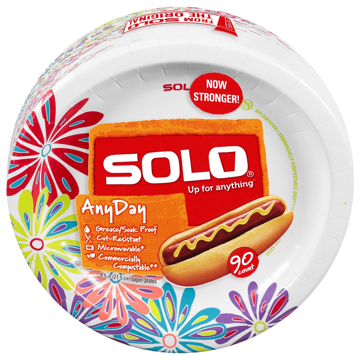 slide 1 of 9, Solo AnyDay Paper Plates 8.5 Inch 90 ea, 90 ct