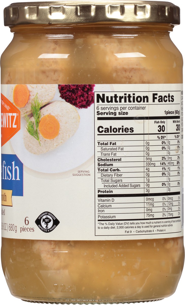 slide 8 of 9, Manischewitz Gefilte Fish In Jelled Broth, 24 oz