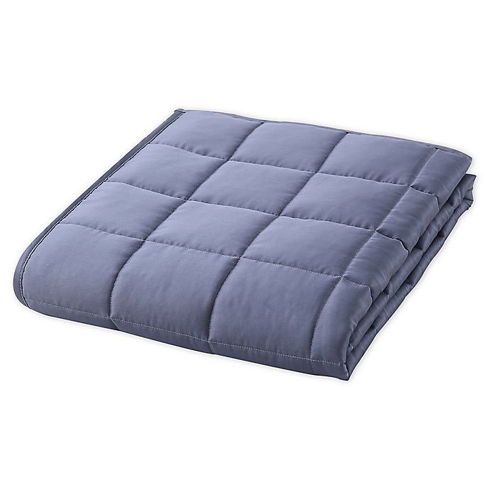 slide 1 of 3, Therapedic Reversible Weighted Cooling Throw - Navy, 1 ct