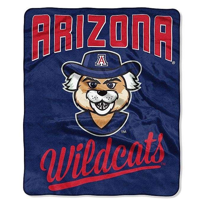 slide 1 of 1, NCAA University of Arizona Raschel Throw Blanket, 1 ct