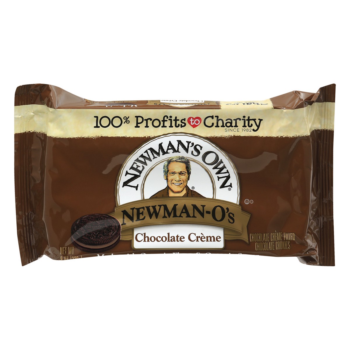 slide 1 of 9, Newman's Own Newman-O's Chocolate Creme Filled Chocolate Cookies 8 oz, 8 oz