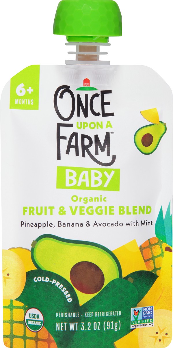 slide 5 of 9, Once Upon a Farm Organic Wild Rumpus Avocado 6+ Month Baby Food Pouch, 3.2 oz