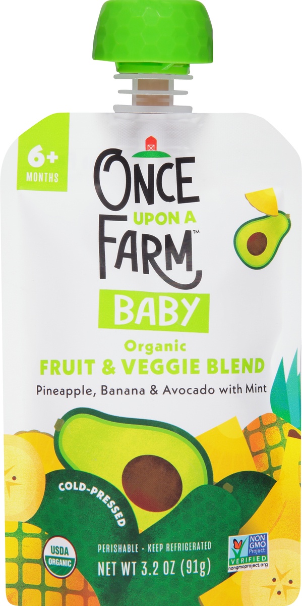 Once Upon a Farm Wild Rumpus Avocado Stage 2 Baby Food (7+ Months) 3.2 ...