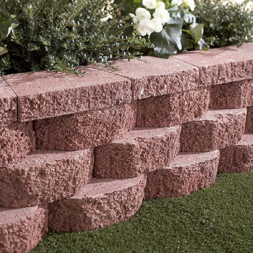 slide 3 of 3, 3.0-in H x 18.0-in L x 13.0-in D Tan/Brown Concrete Retaining wall cap, 1 ct