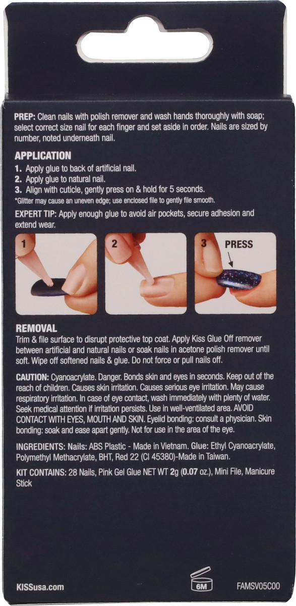 slide 6 of 12, Kiss Fantasy Gel Allure Nails Medium 28 ea, 31 ct