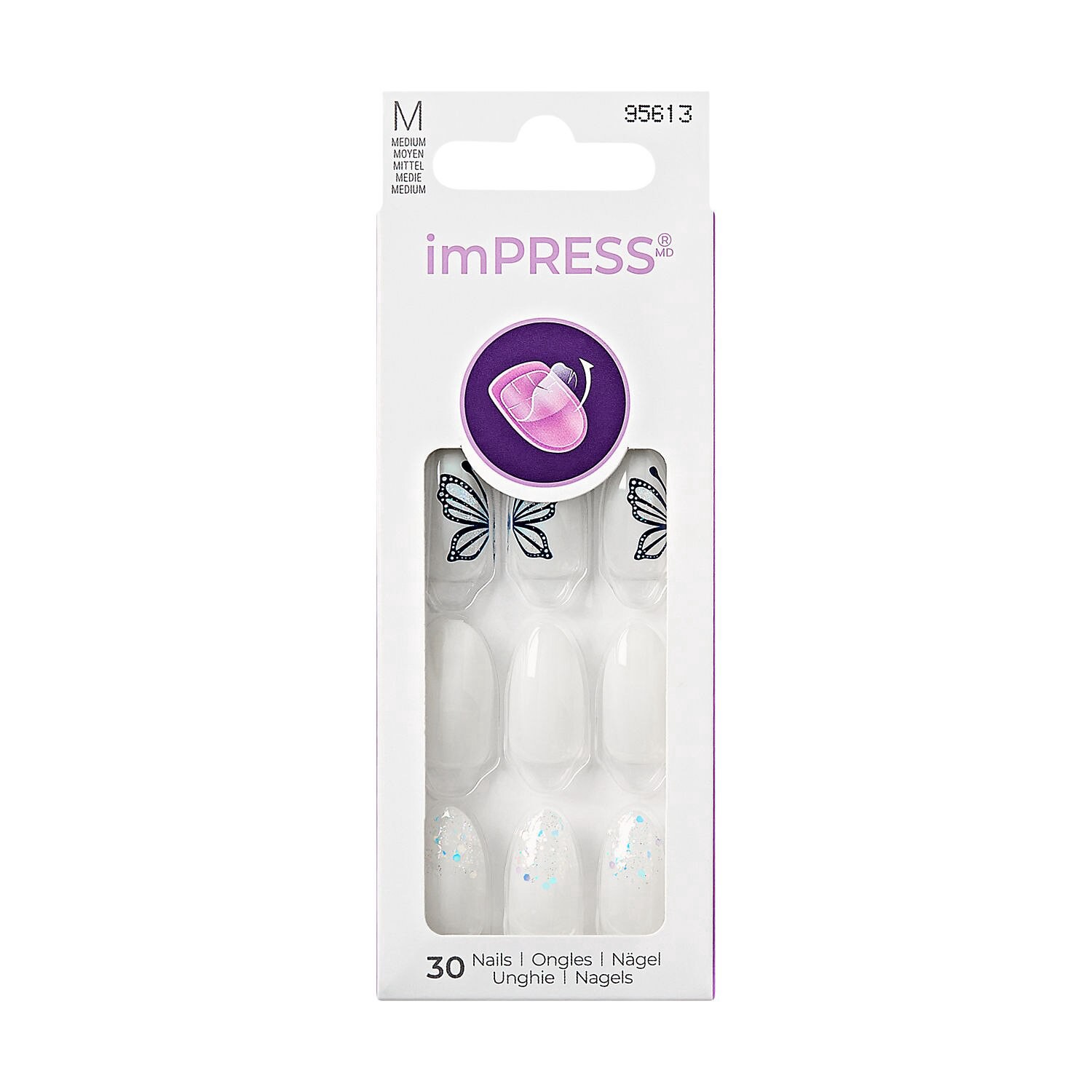 slide 1 of 1, KISS NAIL Kiss Impress Nails, Beautified, 1 ct