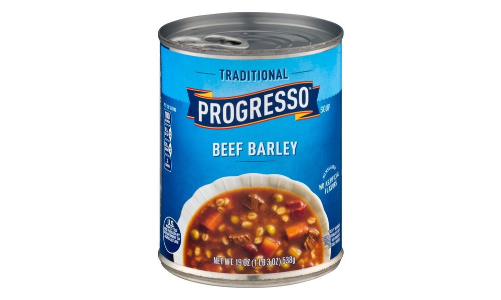 slide 2 of 3, Progresso Traditional Beef Barley Soup 19 oz, 19 oz