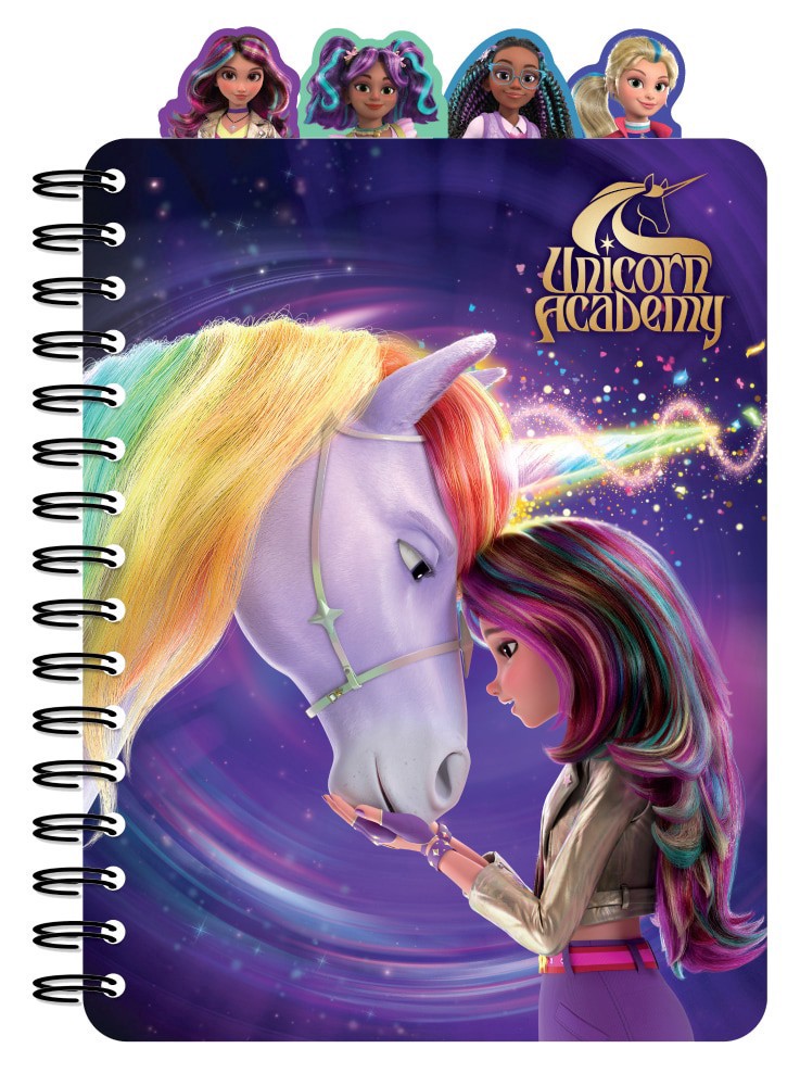 slide 1 of 2, Unicorn Academy 4 Tab Journal, 1 ct