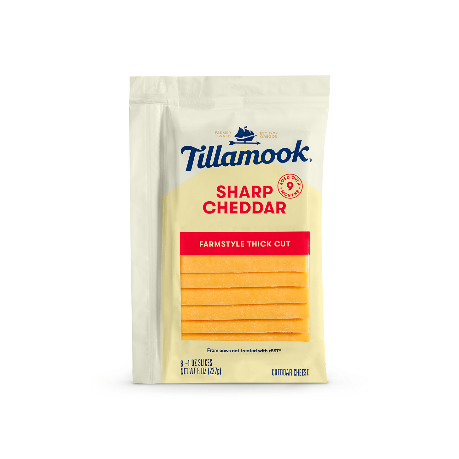 slide 1 of 1, Tillamook Sharp Cheddar Cheese Slices - 8oz, 8 oz