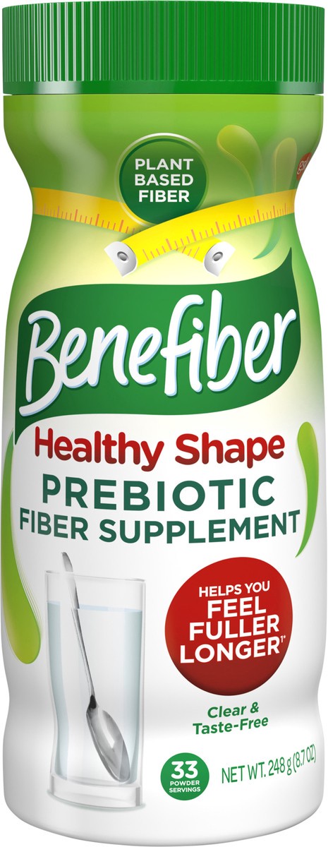 slide 2 of 12, Benefiber Healthy Shape Prebiotic Fiber Supplement Powder for Digestive Health, Unflavored - 33 Servings (8.7 Ounces), 8.7 oz