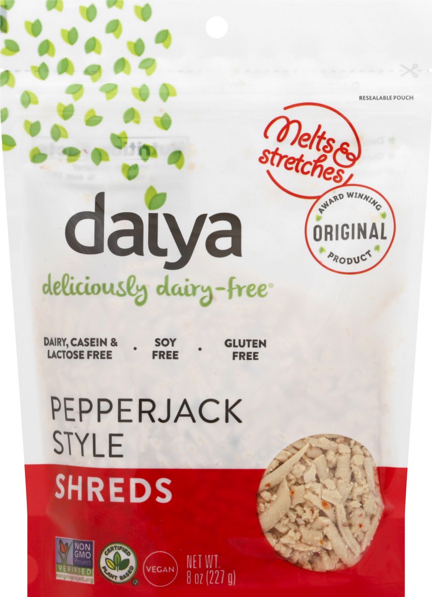 slide 2 of 10, Daiya Dairy Free Pepperjack Style Shreds, 8 oz