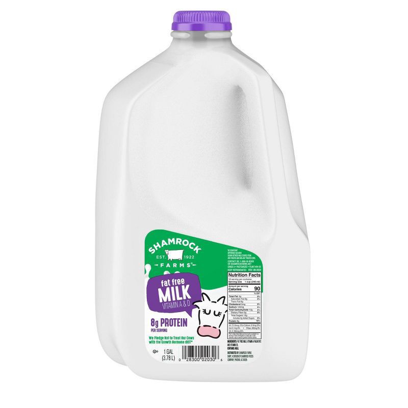slide 2 of 2, Shamrock Farms Fat Free Milk - 1 Gal, 1 gal