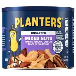 Planters Unsalted Mixed Nuts 10.3 oz
